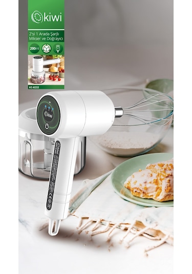 Kiwi KC-8232 Şarjlı El Mikseri Ve Doğrayıcı Rondo