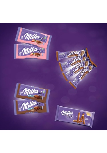 Milkaseverler Çikolata Paketi Milka Bez Çanta Hediyeli