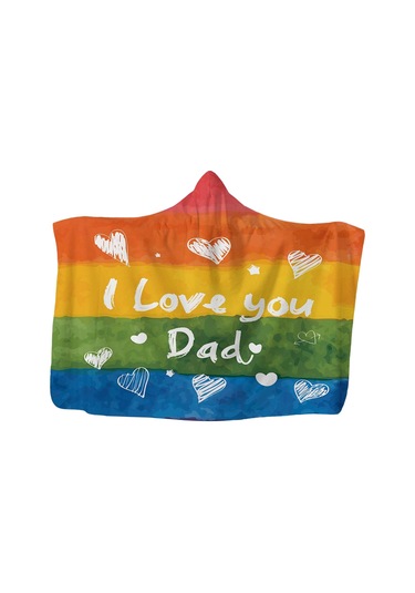 Homyl Kapüşonlu Battaniye Giyilebilir Şal Yatakhane Uyuklama Baba 150x200cm Çok Renkli