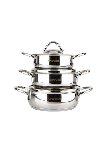 Emsan Cemre 6 Parça Çelik Sahan Seti