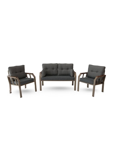 Tu Tienda Kapiçino Metal 2+1+1 Demonte Bahçe,balkon Takımı Kazayağı