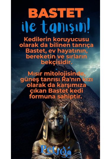 Petjoo 1.Bastet Mavi-Turuncu Qr'lı Kedi Künyesi