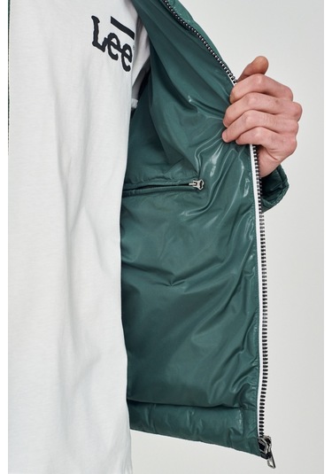 Lee Regular Fit Normal Kesim Dik Yaka Haki Şişme Mont L222378801 Haki