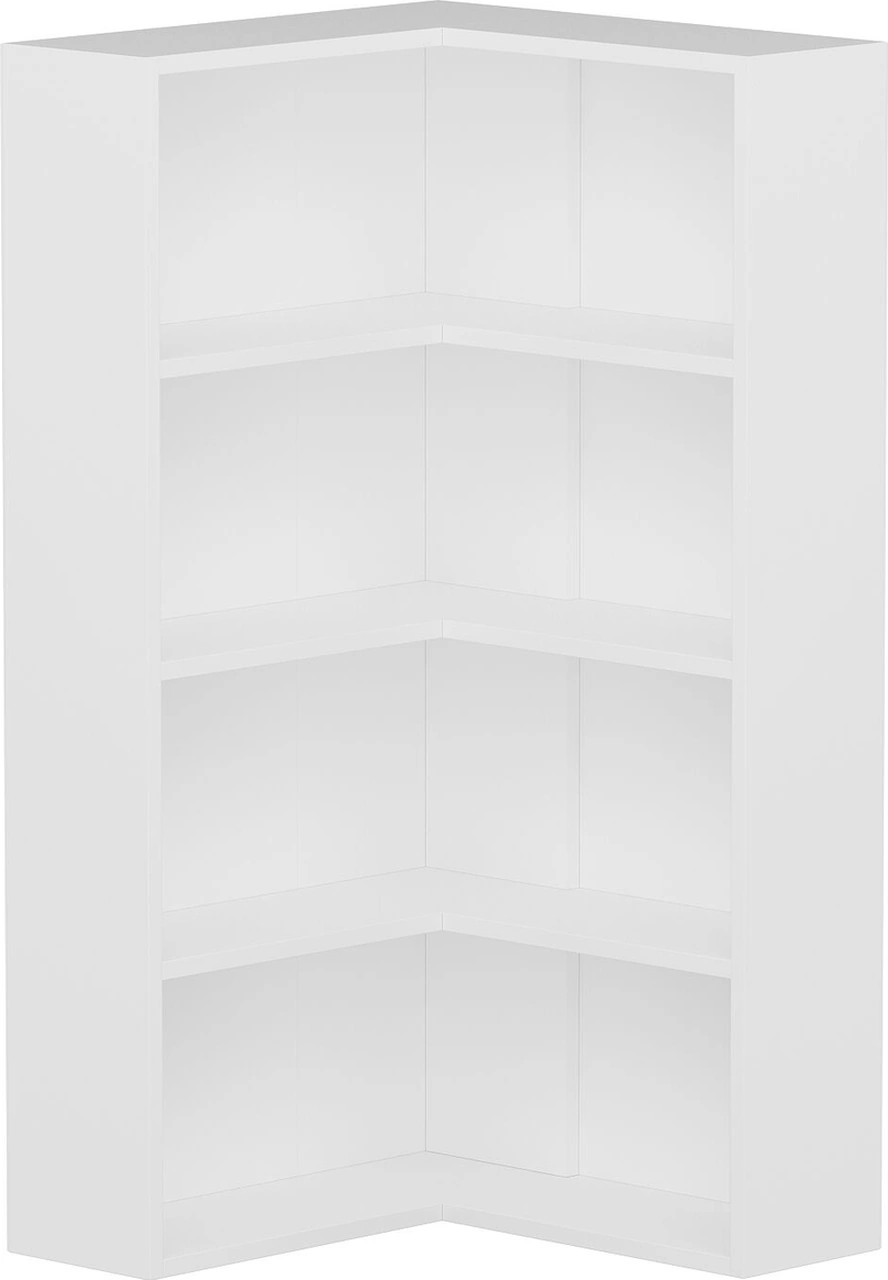 Adel 3 Raflı Köşe Kitaplık - Beyaz Beyaz