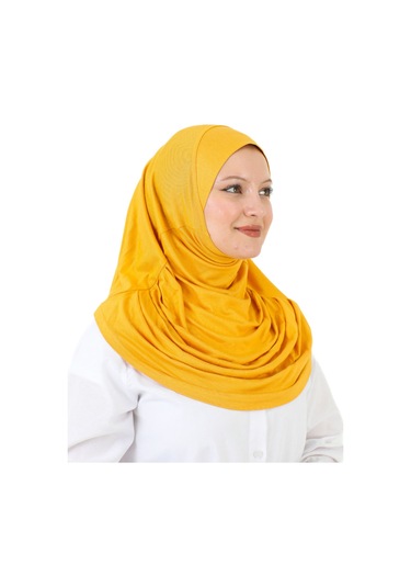 Hazır Giyim Türban Yumuşak Başörtü Şal - Sarı SArı