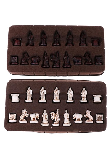 Dolıty Vintage Stereoskopik Çin Satrancı Katlanır Satranç Oyuncak