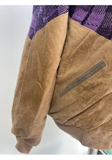 Kadın Aztek Unisex Retro Bomber Oversize Desenli Vintage Ceket Tk Çok Renkli