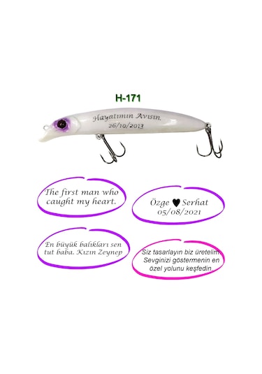 Hergele Super Spin Kişiye Özel Maket Sahte Balık Rapala Yem