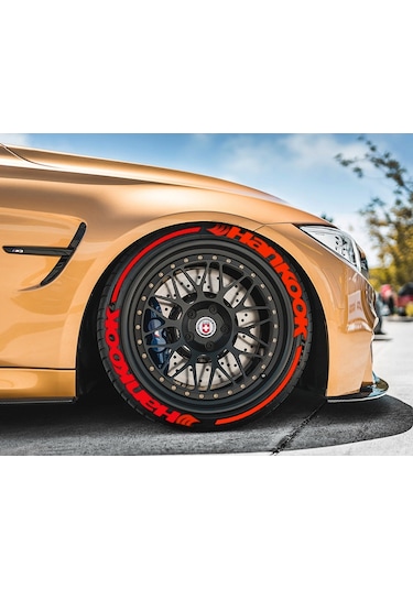 Lastik Yazısı 8X Hankook +Kuyruk+ Logo Kırmızı