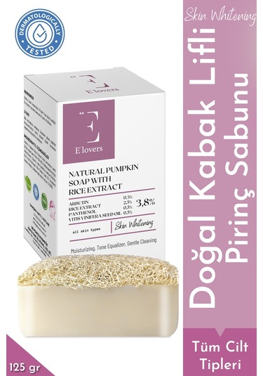 E'lovers Doğal Kabak Lifli Pirinç Sabunu 125 G