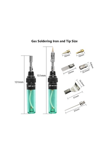 Yifomall "taşınabilir Gazlı Lehim Tabancası - 1300 C Alev & 400 C Lehim Sıcaklığı, Ayarlanabilir"