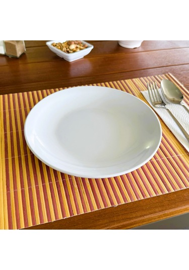 Alezy 587 Göreme Melamin Termostar Ent Servis Tabak 23 Cm Beyaz