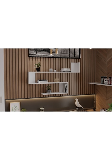 Yurudesign Shelf R10 Modern Duvar Rafı Kitaplık