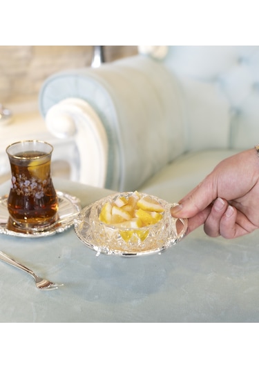 Gümüş Kaplama Limon Tabağı Gümüş