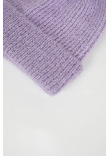 DeFacto Kız Bebek Ponponlu Bere C8163A524WNPR46 Mor