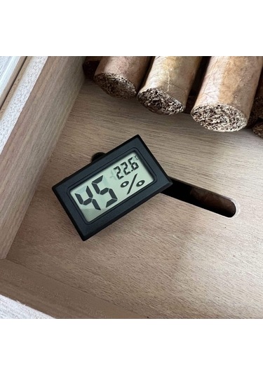 Besthome1 Yüksek Hassasiyetli Elektronik Sıcaklık Ve Nem Ölçer Puro Kutusu İçin Özel Sıcaklık Ölçüm Cihazı