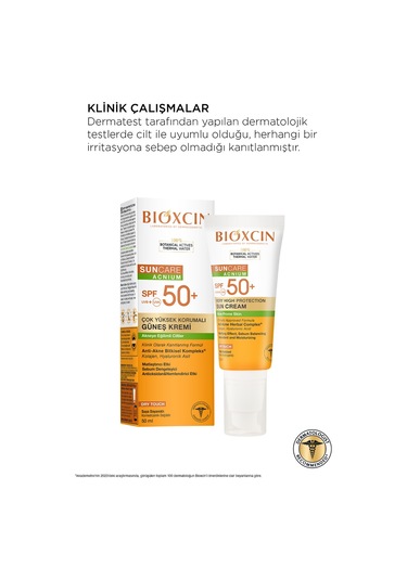 Bioxcin Sun Care Akneye Eğilimli Ciltler Için Güneş Kremi 50 Spf 50 Ml - Akne, Dry Touch, Mat