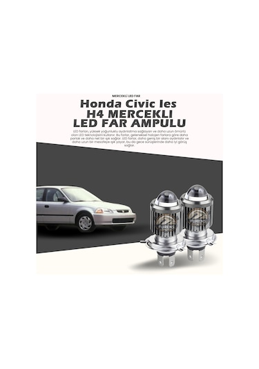 Honda Civic İes Mercek Led Xenon Uzun - Kısa Çift Renk