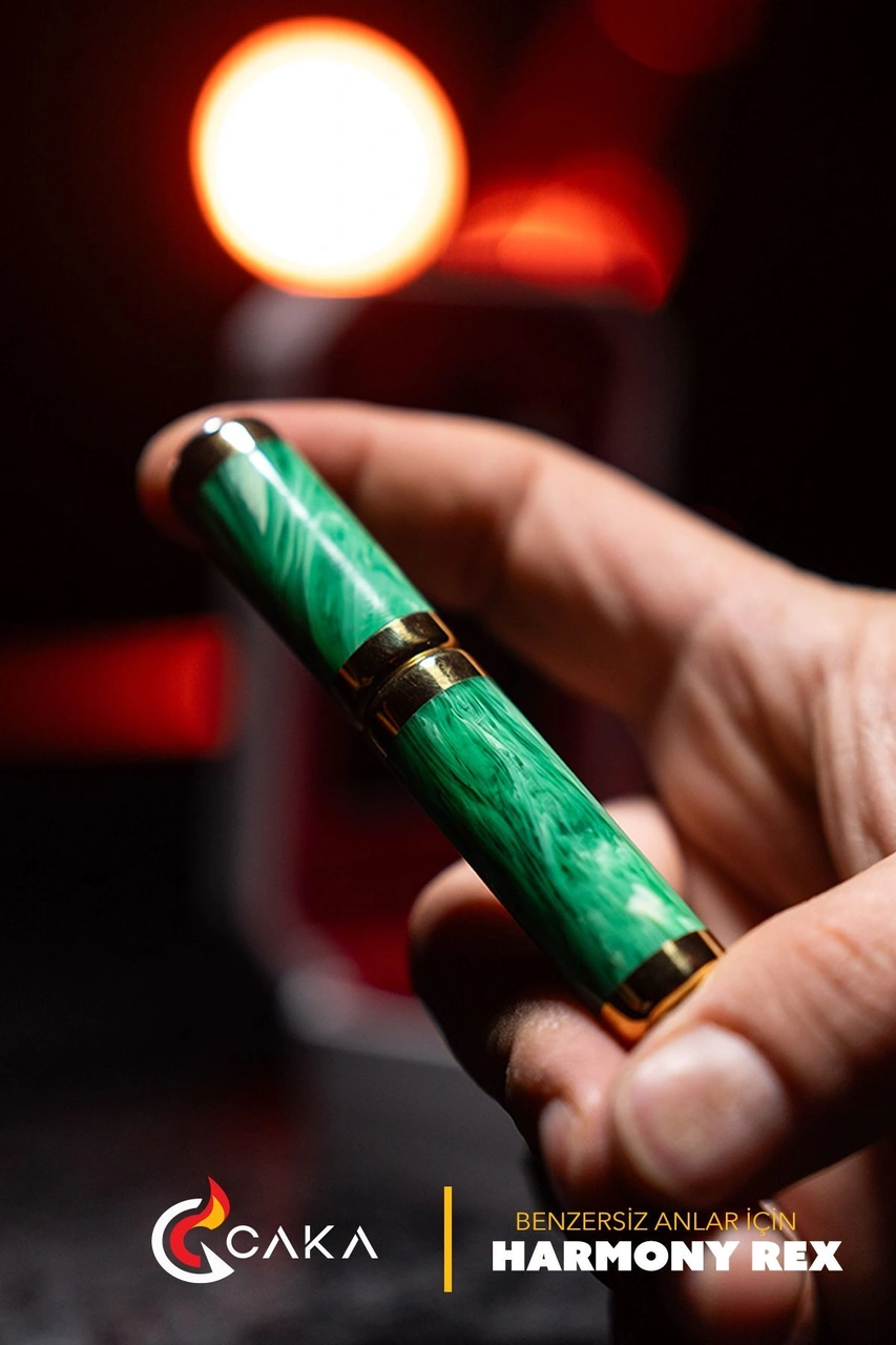 Caka Lighter Harmony Rex Koyu Yeşil Benzinli Çakmak Yeşil