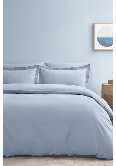 Puffy Naturalis Çift Kişilik Ranforce Yıkamalı Nevresim Takımı - Indigo