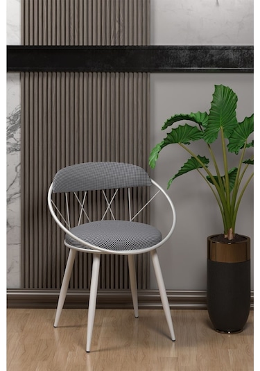 Kagu Mdf Masa Sandalye Beyaz Ms Kaz Siyah