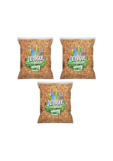 Jungle Poşet Muhabbet Kuşu Yemi 1 Kg (3 Adet)