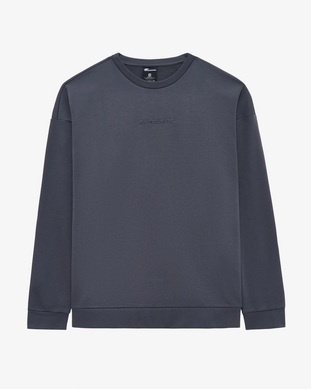 Skechers M Essential Crewneck Sweatshirt Erkek Gri Sweatshirt S2610015-3998 Gri