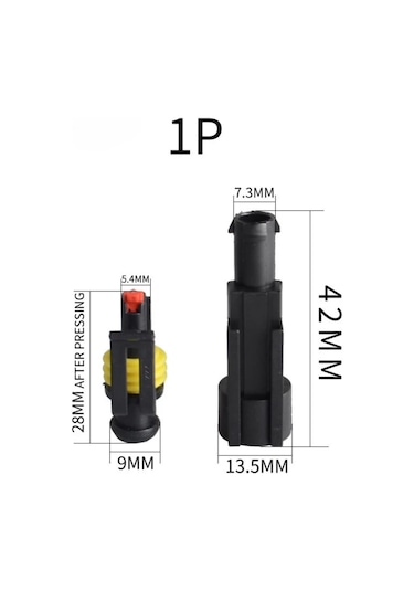 MAROCES 5 Adet 1 Pin Tekli Süper Seal Konnektör Su Geçirmez Söket