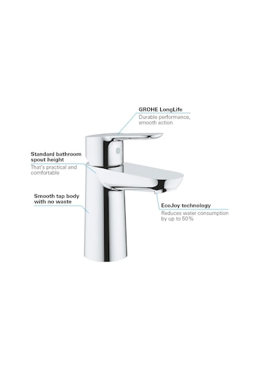 Grohe Bauedge S-Boyut Lavabo Bataryası Krom 23330000