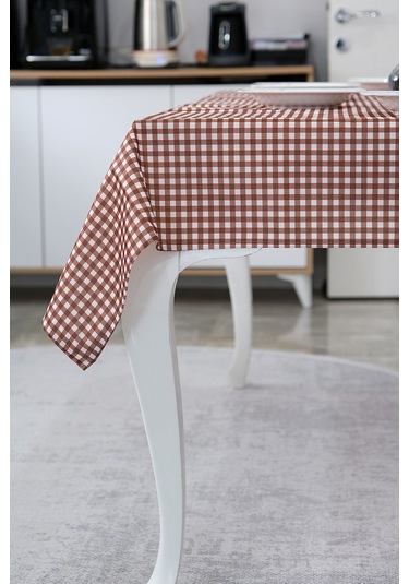 Sufre Sıvı Geçirmez Masa Örtüsü Sofra Bezi Sofra Örtüsü Piknik Örtüsü Kahverengi