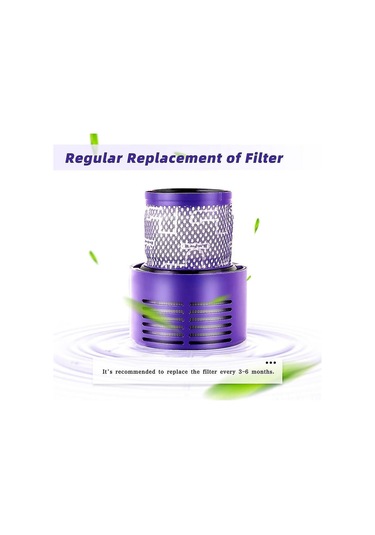 Yifomall V10/sv12 Serisi Uyumlu Yıkama Yapılabilir Hepa Filtresi - 0.3 Mikron Toz Tutma, Sürekli Emme Gücü Sağlar 3 Adet + Temizleme Fırçası