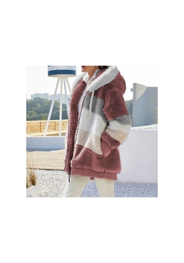 Sonbahar Kış Sıcak Peluş Cep Kapşonlu Sokak Giyim Gevşek Kadın Fermuarlı Kaşmir Dış Giyim Palto Kadın Büyük Boy Ceket Palto Kahverengi Sonbahar Kış Sıcak Peluş Cep Kapşonlu Sokak Giyim Gevşek Kadın Fermuarlı Kaşmir Dış Giyim Palto Kadın Büyük Boy Ceket Palto Kahverengi
