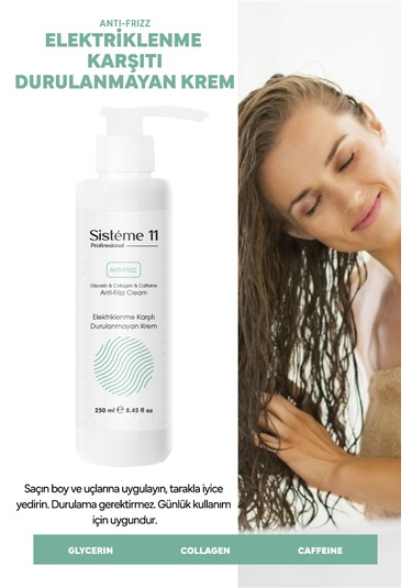 Sisteme 11 Elektriklenme Karşıtı Durulanmayan Krem 250 Ml