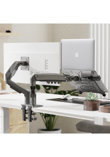 Nb F160- Fp2 Çift Kol 17-27 " Monitör Tutucu Ve Laptop Standı