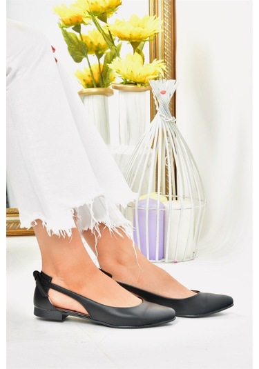 Fox Shoes Siyah Kadın Babet H726324009 Siyah