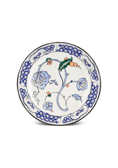 Karaca x Ömür Akkor İznik Hatai Servis Tabağı 26 cm