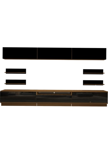Decoraktiv Trendstyle 8ys Mdf Tv Ünitesi Tv Sehpası Ceviz - Siyah
