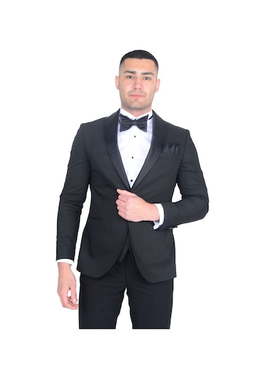 Cengiz İnler Erkek Şal Yaka Yelekli Smokin 215138 001