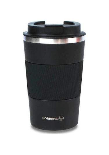 A5540 Korkmaz Eterna Siyah Kahve Bardağı 380 Ml - Siyah