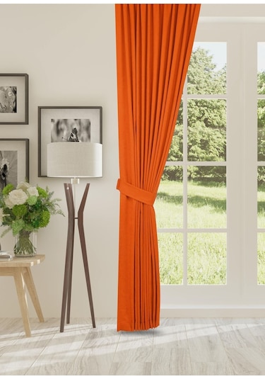 Cheap's Home Petek Dokulu Kadife Dokuma Düz Dikiş Ekstrafor Büzgü Fon Perde Kiremit