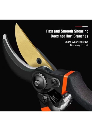 Hangfox Sk5 Çelik Zırhlı Bahçe Budama Makasları - Güçlü 50mm Kalın Dal Kesici, Pato, Çiçek Ve Bahçe Bakımı İçin Dayanıklı Kesici