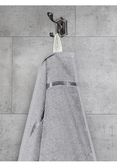 Banyo Havlu Seti 4 Lü Bale Gri