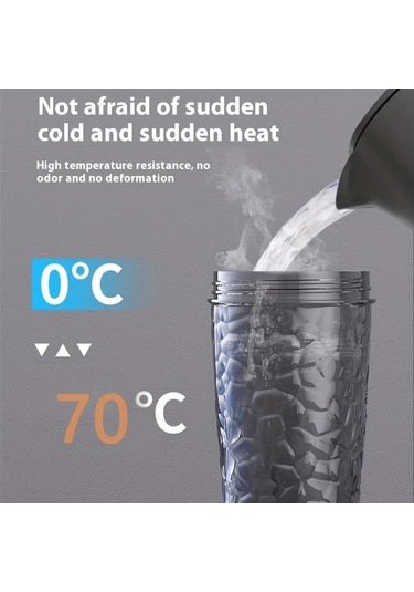 Dream011 Siyah Vintage Otomatik Karıştırıcılı Digital Bardak, Usb Şarjlı 1300mah Seyahat Termosu