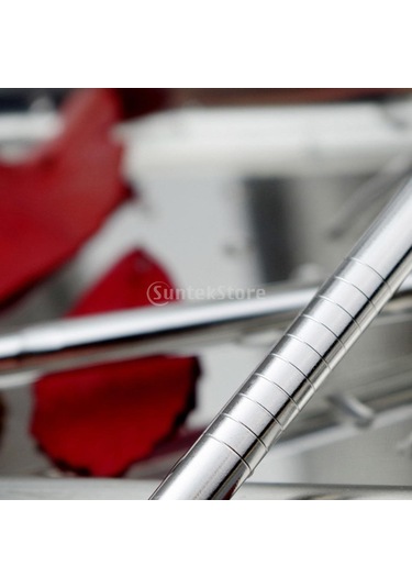 Homyl Yeniden Kullanılabilir Düz Kavisli Metal Paslanmaz Çelik Gümüş