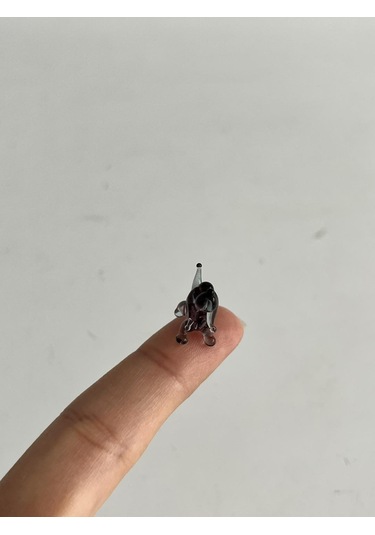 El Yapımı Mini Murano Cam Köpek Biblo A111-05