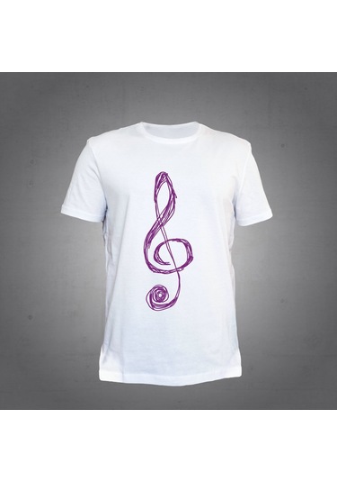 Herşey Nota Sol Anahtar Müzik T-shirt Unisex 001