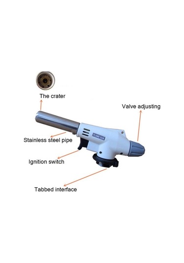 Pazly Kalem Gazlı Barbekü Alev Tabancası Seramik Beyaz, 1350 C, Rüzgarı Geçirmez, Uzun Süre Çalışır, 360 Derece Ateşleme Beyaz