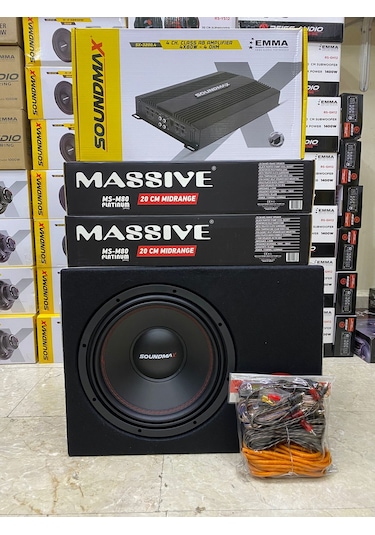 Soundmax Paket 30cm Bass Massive 20cm İki Takım Midrange Anfi
