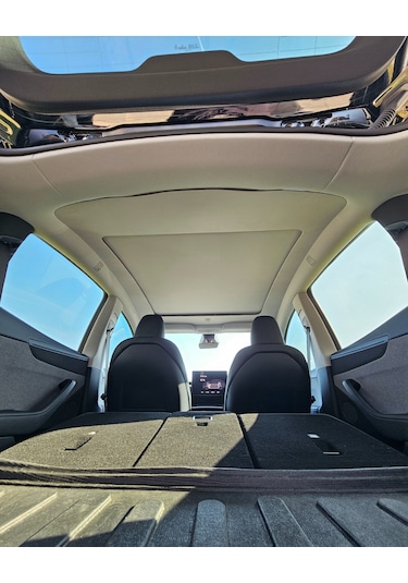 ÇAMKIRAN Tesla Model Y Juniper 2025 Uyumlu Elektrikli Tavan Perdesi