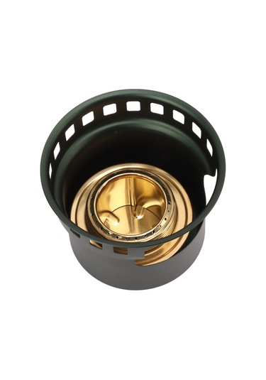 Mufunye Yeşil Taşınabilir Alkol Ocağı - Ev Ve Dış Mekan Kullanıma Uygun, Çay Pişirme, Isıtma, Fırınlama - Bakır Ve Alüminyum Alaşımlı, Hava Gazlı Tasarım Koyu Yeşil